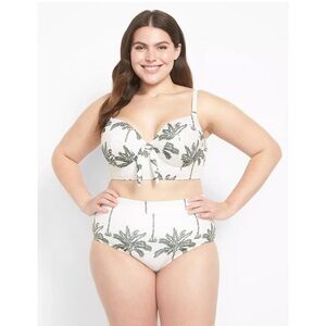 NWOT Lane Bryant Cacique Swim Balconette Bikini Top Sugar‎ Palms 40C